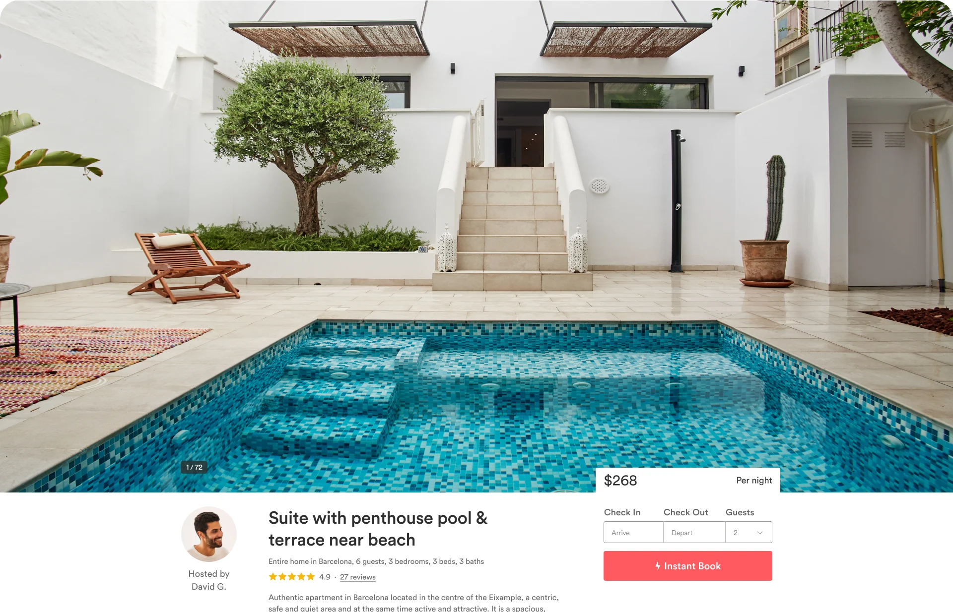 Airbnb product screens